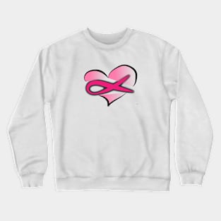 Cancer ribbon heart Crewneck Sweatshirt